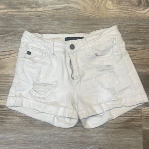 White KanCan shorts